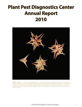 Plant Pest Diagnostics Center Annual Report 2010