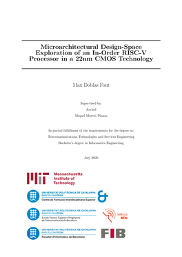 Microarchitectural Design-Space Exploration of an In-Order RISC-V Processor in a 22Nm CMOS Technology