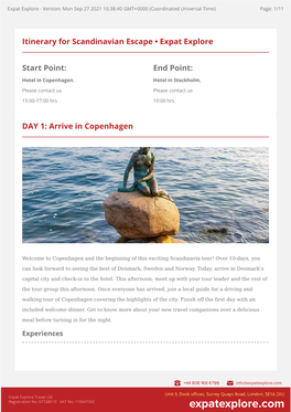 Copenhagen and the Beginning of This Exciting Scandinavia Tour! Over 10-Days, You Can Look Forward to Seeing the Best of Denmark, Sweden and Norway
