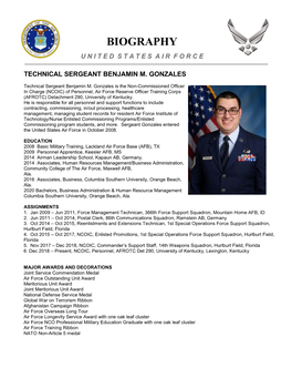 Official Air Force Biography