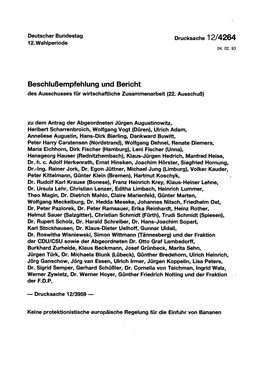 Beschlußempfehlung Und Bericht Des Ausschusses Für Wirtschaftliche Zusammenarbeit (22