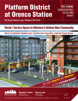 Platform District at Orenco Station