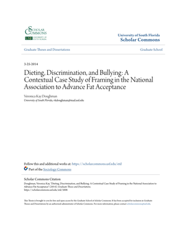 Dieting, Discrimination, and Bullying: a Contextual Case Study Of