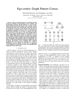 Ego-Centric Graph Pattern Census