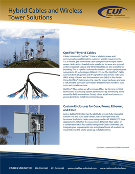 Hybrid Cables and Wireless Tower Solutions