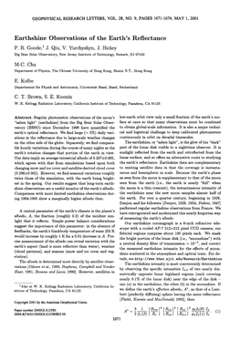 Earthshine Observations of the Earths Reflectance