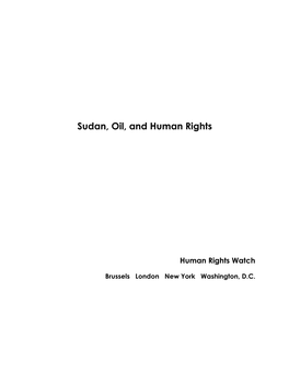 Sudan, Oil, and Human Rights