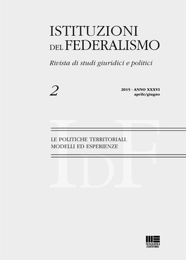 ISTITUZIONI DEL FEDERALISMO Rivista Di Studi Giuridici E Politici