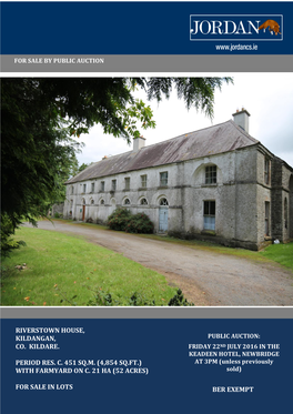 Riverstown House, Kildangan, Co. Kildare