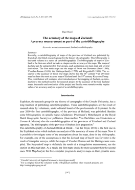 Accuracy Measurement As Part of the Cartobibliography