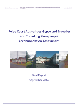 Fylde Coast Authorities Gypsy and Travelling Showpeople