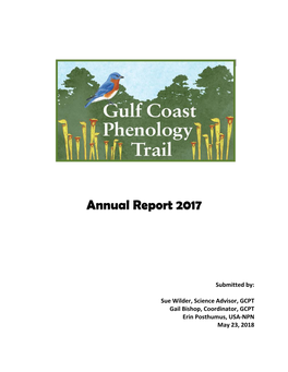 Gulf Coast Phenology Trail Annual Report, 2017