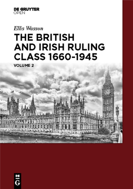 Ellis Wasson the British and Irish Ruling Class 1660-1945 Volume 2