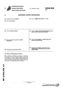 Method for Inhibiting Fatigue of Aluminum