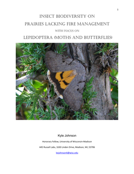 Insect Biodiversity on Prairies Lacking Fire Management