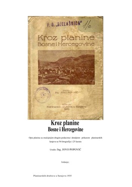 Kroz Planine Bosne I Hercegovine