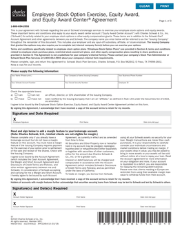 Employee Stock Option Exercise, Equity Award, and Equity Award Center® Agreement Page 1 of 3