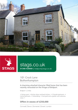 Stags.Co.Uk 01308 428000 | Bridport@Stags.Co.Uk