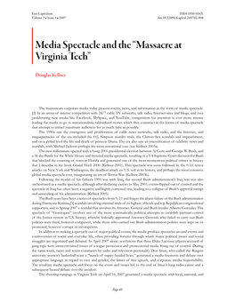 Media Spectacle and the “Massacre at Virginia Tech”