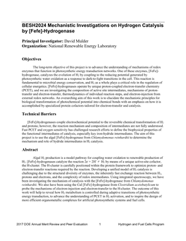 [Fefe]-Hydrogenase