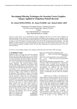 Developing Filtering Techniques for Securing Vector Graphics Images Applied to Ubiquitous Patient Records