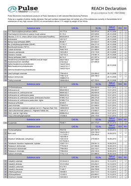 REACH Declaration