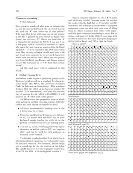 Ascii Control Codes