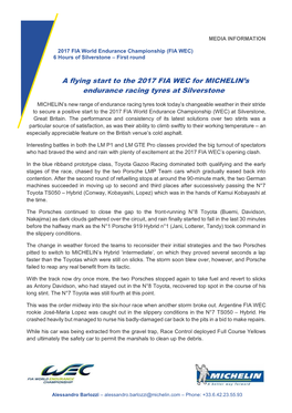 A Flying Start to the 2017 FIA WEC for MICHELIN's Endurance Racing Tyres