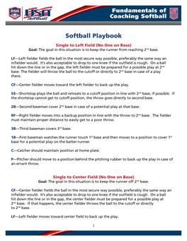 Softball Playbook