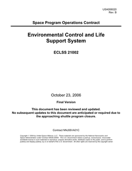 Environmental Control and Life Support System