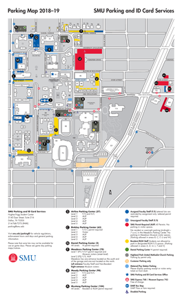 Parking Map 2018–19 SMU Parking and ID Card Services