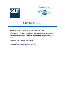 Raman Spectroscopy of the Joaquinite Minerals