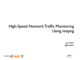 High-Speed Network Traffic Monitoring Using Ntopng