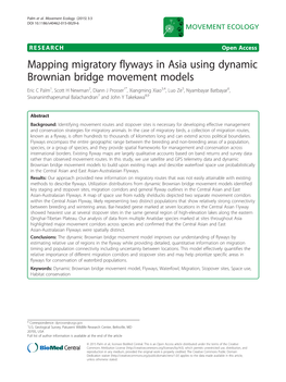 Mapping Migratory Flyways in Asia Using Dynamic Brownian Bridge