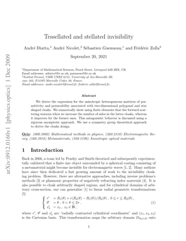 Tessellated and Stellated Invisibility