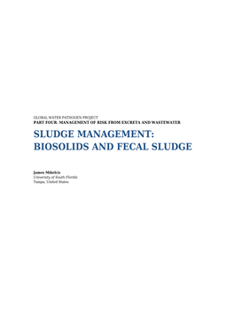 Biosolids and Fecal Sludge