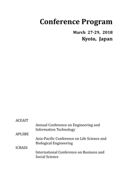 Conference Program