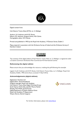 Digital Content From: Irish Historic Towns Atlas (IHTA), No. 5, Mullingar