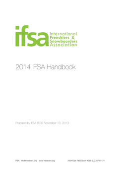 2014 IFSA Handbook