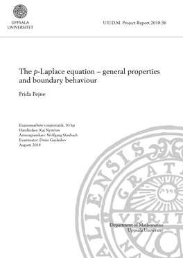 The P-Laplace Equation – General Properties and Boundary Behaviour