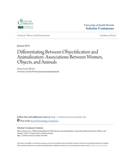 Differentiating Between Objectification and Animalization: Associations Between Women, Objects, and Animals