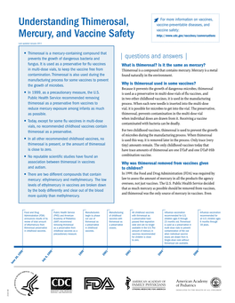 Understanding Thimerosal, Mercury, and Vaccine Safety