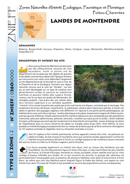 ZNIEFF : 03600000 ZNIEFF D’Extinction Dansl’Europe Del’Ouestetquipossèdesurlazonedespopulations Encoreconséquentes