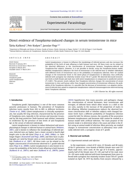 Direct Evidence of Toxoplasma-Induced Changes In