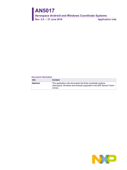 AN5017 Aerospace Android and Windows Coordinate Systems Rev