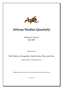 African Studies Quarterly