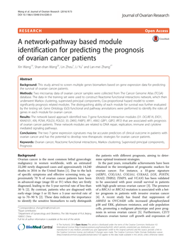 A Network-Pathway Based Module Identification for Predicting The