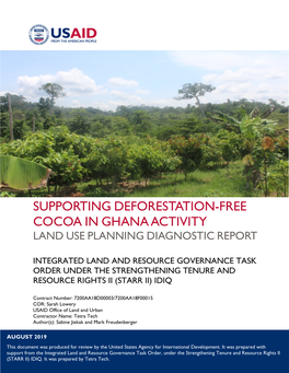 Supporting Deforestation-Free Cocoa in Ghana Activity Land Use Planning Diagnostic Report