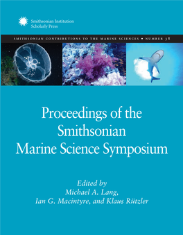 Proceedings of the Smithsonian Marine Science Symposium