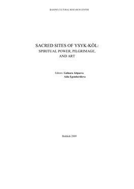 Sacred Sites of Ysyk-Köl: Spiritual Power, Pilgrimage, and Art